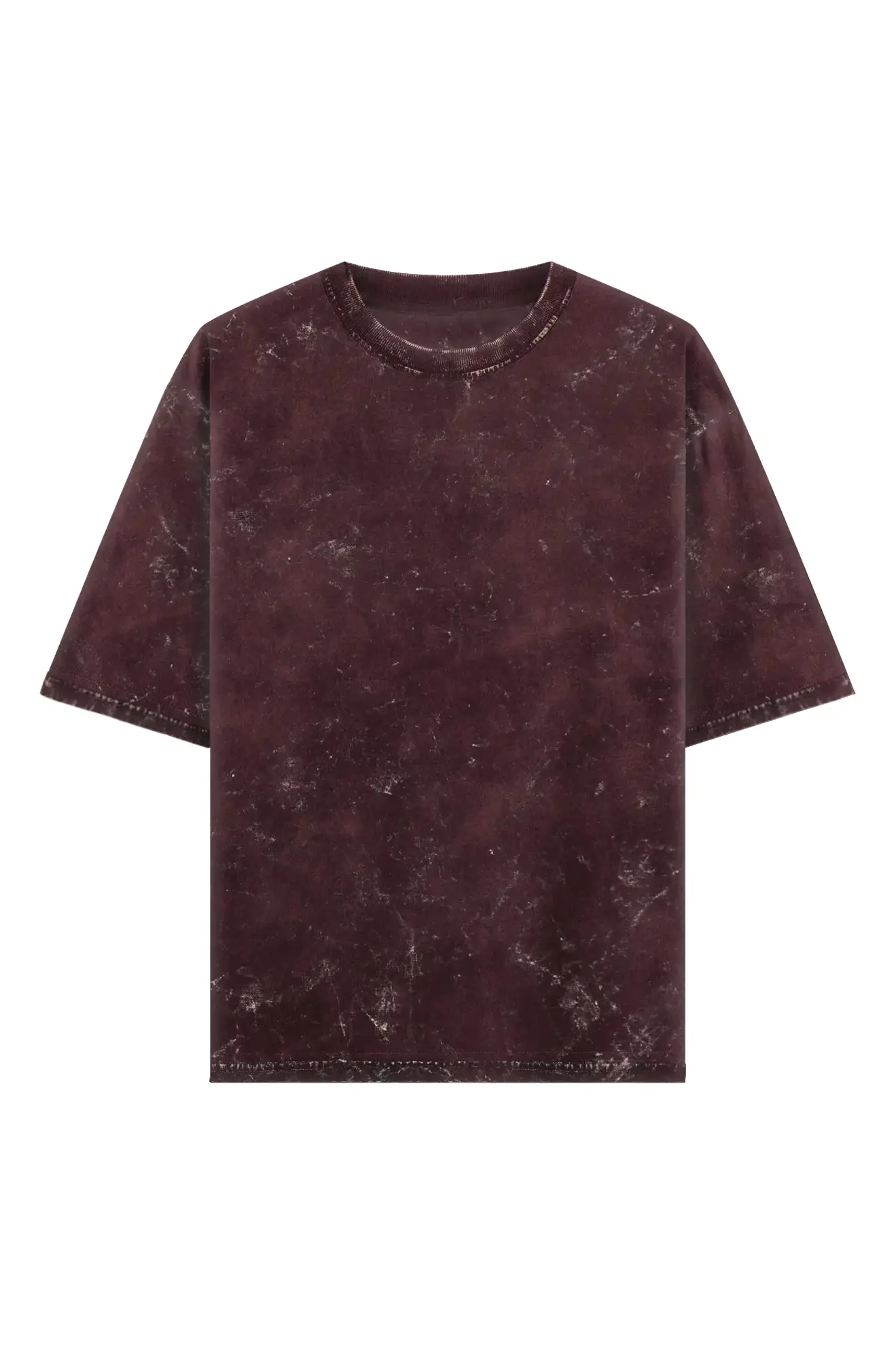 7husky-Men's Oversized Acid Wash T-Shirt