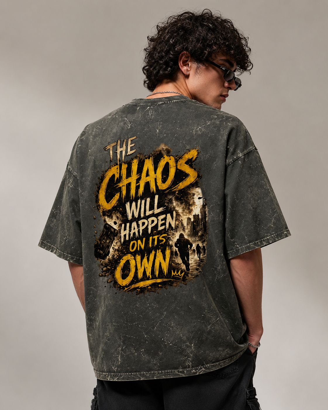 Unisex Acid Washed Oversized Tee