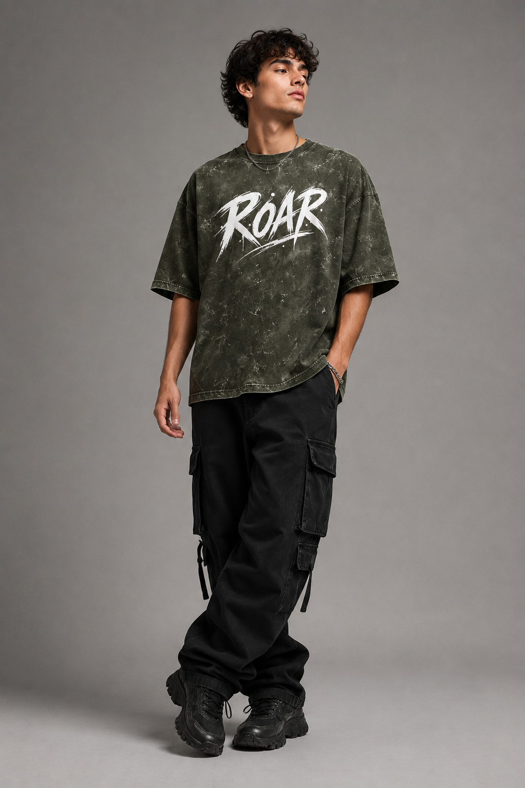 ROAR – Unleashed Acid Washed T-Shirt